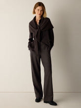 Charger l'image dans la galerie, Pantalon en laine feutrée choco FISHER