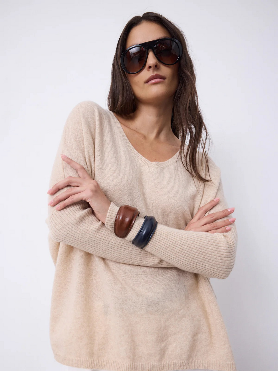 Pull cachemire FAUSTINE beige NOT SHY
