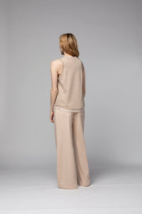 Pantalon en drap de laine et soie MAX