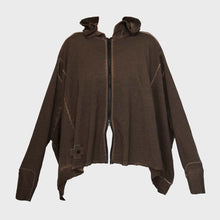 Charger l&#39;image dans la galerie, Cardigan WIDESHORT JACKET chocolat PLUSLAVIE
