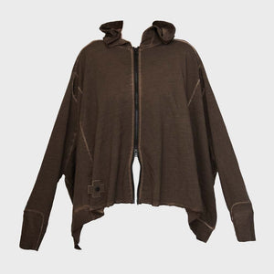 Cardigan WIDESHORT JACKET chocolat PLUSLAVIE