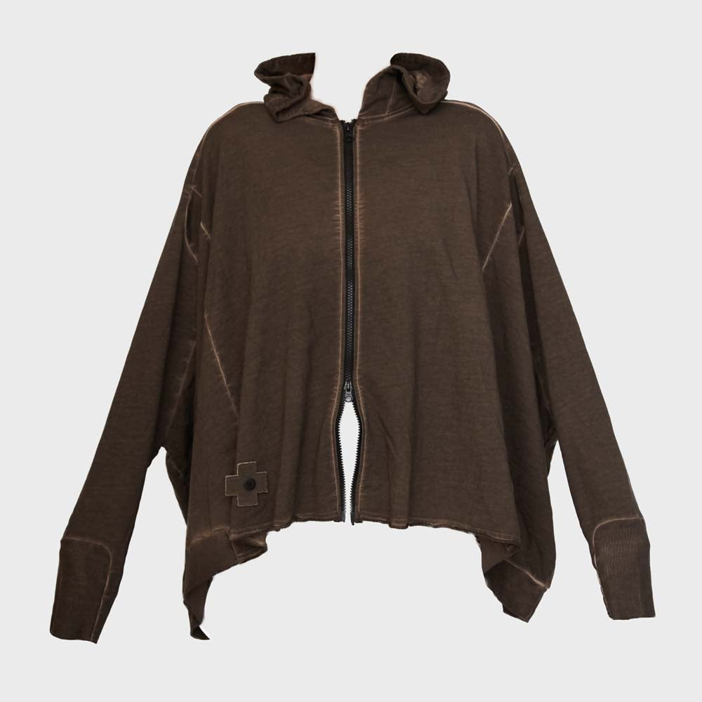 Cardigan WIDESHORT JACKET chocolat PLUSLAVIE