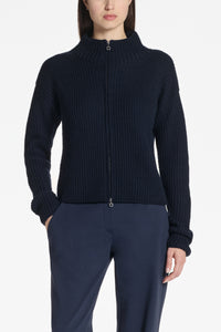 Cardigan zip marine PACINI