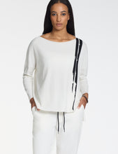 Charger l'image dans la galerie, Chandail intarsia bicolore off white PACINI

