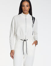 Charger l'image dans la galerie, Cardigan intarsia bicolore off white PACINI
