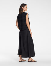 Charger l'image dans la galerie, Top lin jacquard noir PACINI
