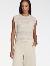 Charger l'image dans la galerie, Top lin jacquard naturel PACINI
