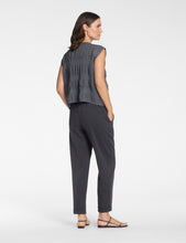 Charger l'image dans la galerie, Top lin jacquard bleu gris PACINI
