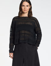 Charger l'image dans la galerie, Chandail lin jacquard noir PACINI

