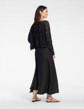 Charger l'image dans la galerie, Chandail lin jacquard noir PACINI
