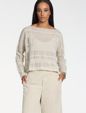 Charger l'image dans la galerie, Chandail lin jacquard naturel PACINI
