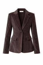 Charger l'image dans la galerie, Blazer jersey velours côtelé graphite CATNOIR
