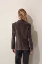Charger l'image dans la galerie, Blazer jersey velours côtelé graphite CATNOIR
