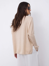 Charger l&#39;image dans la galerie, Pull cachemire FAUSTINE beige NOT SHY
