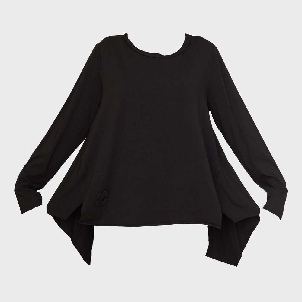 Tunique A NEW BIG SHIRT noire PLUSLAVIE