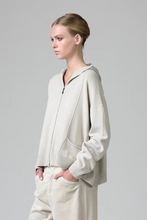 Charger l&#39;image dans la galerie, Sweat-shirt oversize à capuche en maille de viscose et laine TRANSIT
