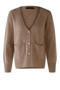 Cardigan laine cachemire taupe OUI