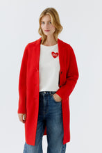 Charger l'image dans la galerie, Manteau laine bouillie rouge OUI
