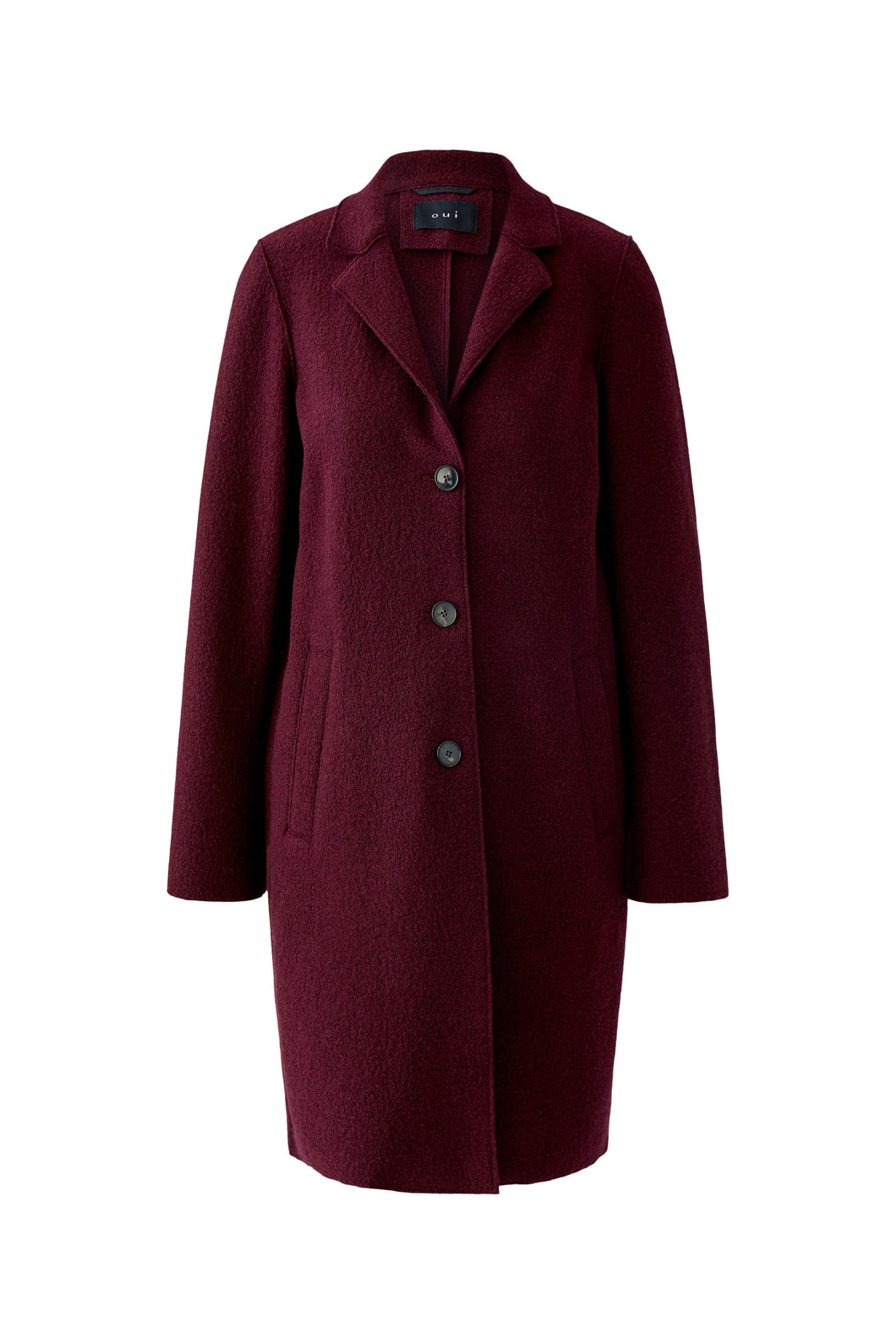 Manteau signature en laine bouillie OUI