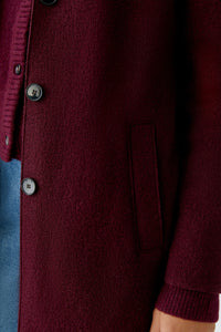 Manteau signature en laine bouillie OUI