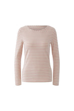 Charger l'image dans la galerie, T-shirt à rayures rose OUI
