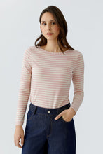 Charger l'image dans la galerie, T-shirt à rayures rose OUI
