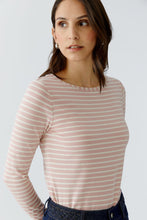 Charger l'image dans la galerie, T-shirt à rayures rose OUI
