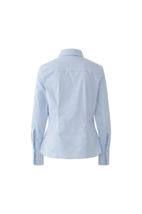 Blouse coton stretch bleue OUI