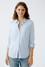 Charger l&#39;image dans la galerie, Blouse coton stretch bleue OUI
