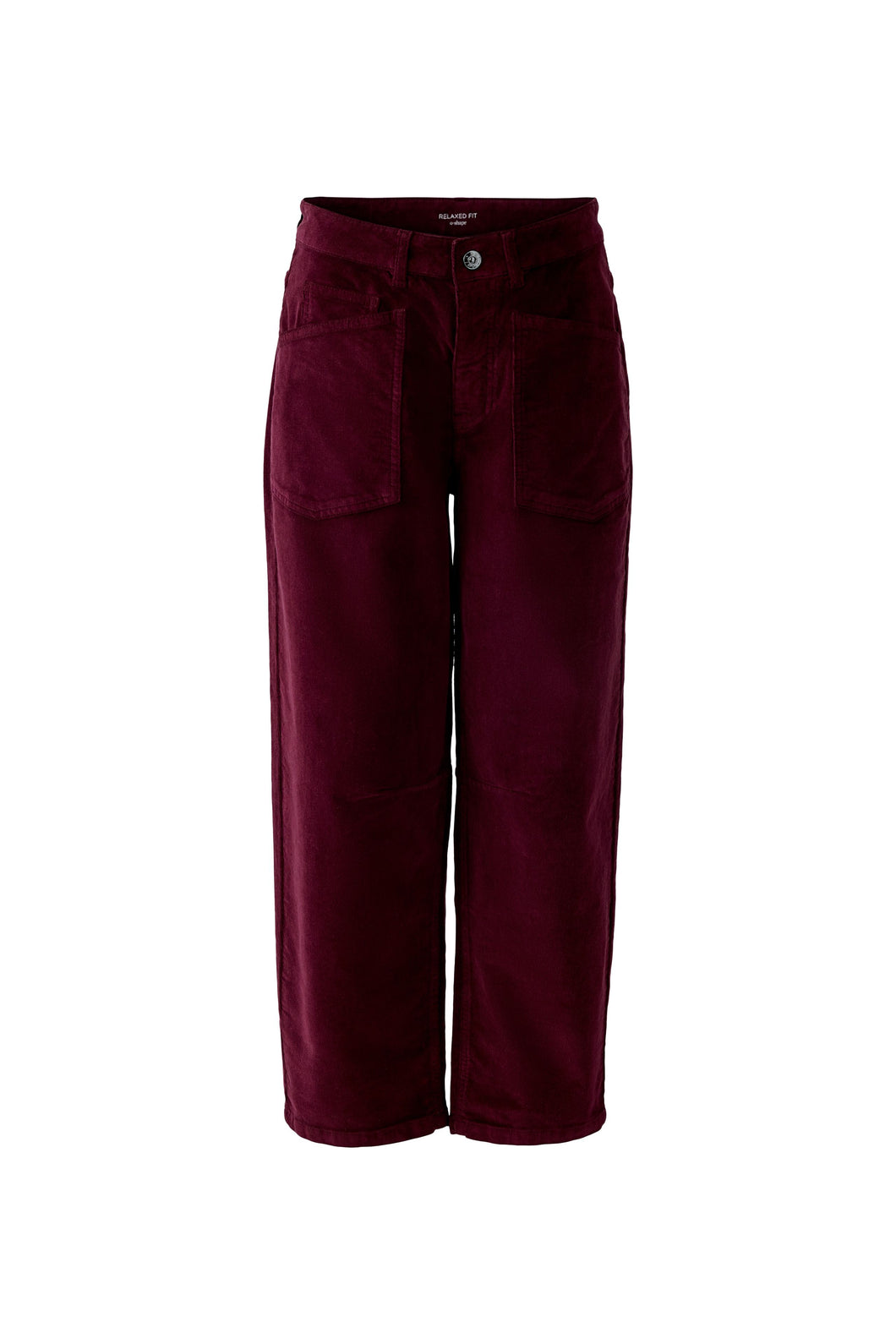 Pantalon velours côtelé aubergine OUI