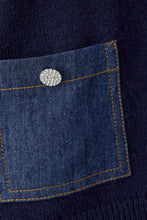 Charger l&#39;image dans la galerie, Pull court poches denim OUIO
