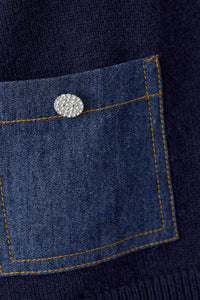 Pull court poches denim OUIO