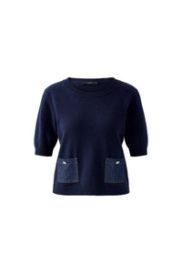 Pull court poches denim OUIO