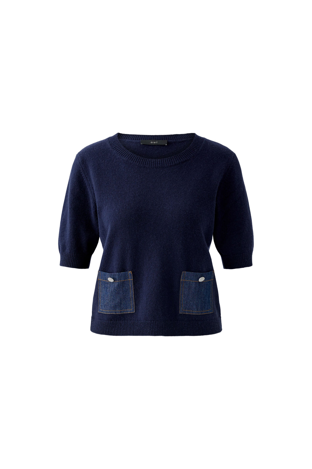 Pull court poches denim OUIO