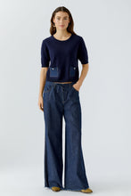 Charger l&#39;image dans la galerie, Pull court poches denim OUIO
