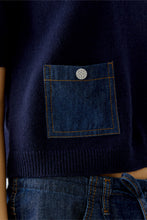 Charger l&#39;image dans la galerie, Pull court poches denim OUIO
