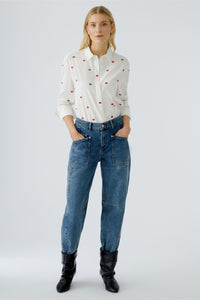 Blouse en coton avec broderie OUI