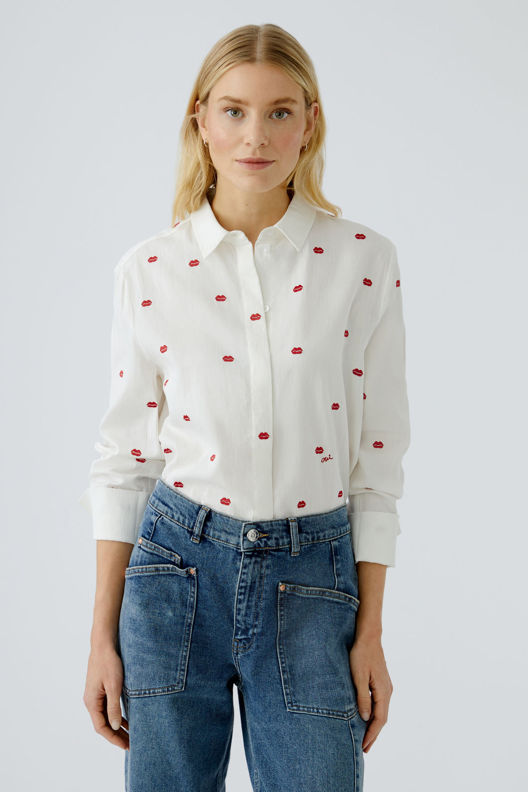 Blouse en coton avec broderie OUI