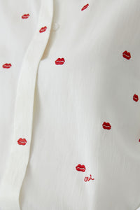 Blouse en coton avec broderie OUI