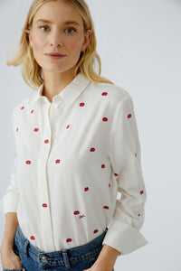 Blouse en coton avec broderie OUI