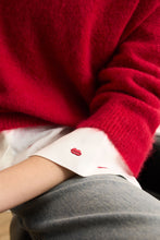 Charger l&#39;image dans la galerie, Blouse en coton avec broderie OUI
