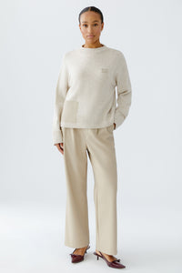 Pull douillet beige mélange OUI