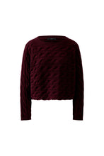 Charger l&#39;image dans la galerie, Pull torsade aubergine OUI
