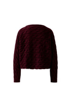 Charger l&#39;image dans la galerie, Pull torsade aubergine OUI
