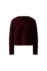 Pull torsade aubergine OUI