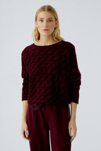 Charger l&#39;image dans la galerie, Pull torsade aubergine OUI
