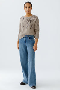 Pull avec motifs sequins OUI