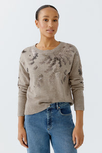 Pull avec motifs sequins OUI