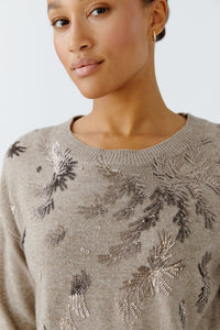 Pull avec motifs sequins OUI