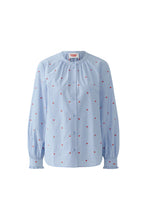 Charger l'image dans la galerie, Blouse bleue coeur rouge OUI
